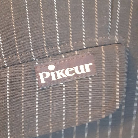 Pikeur German riding jacket coat brown stripe black velvet collar washable - Picture 4 of 8